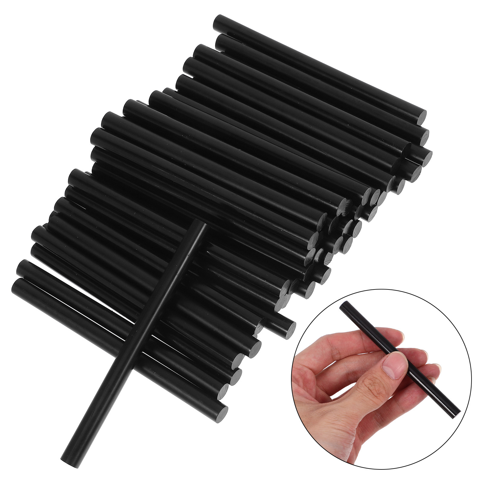 Woodworking Projects Art - 50Pcs Black Hot Glue Sticks Eva
