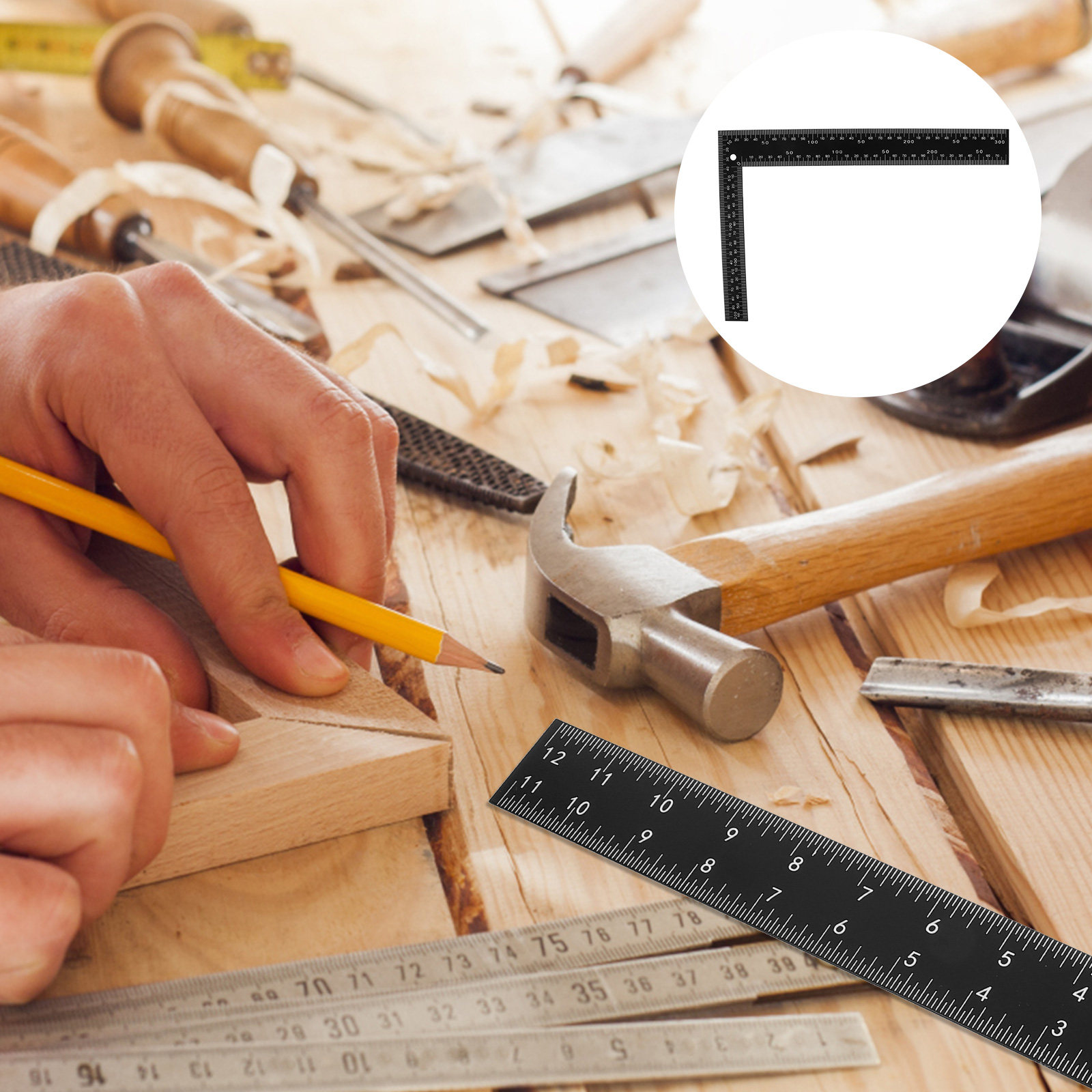 Black L Ruler Professional Ste – Woodworking Carpenter recenzja i cena